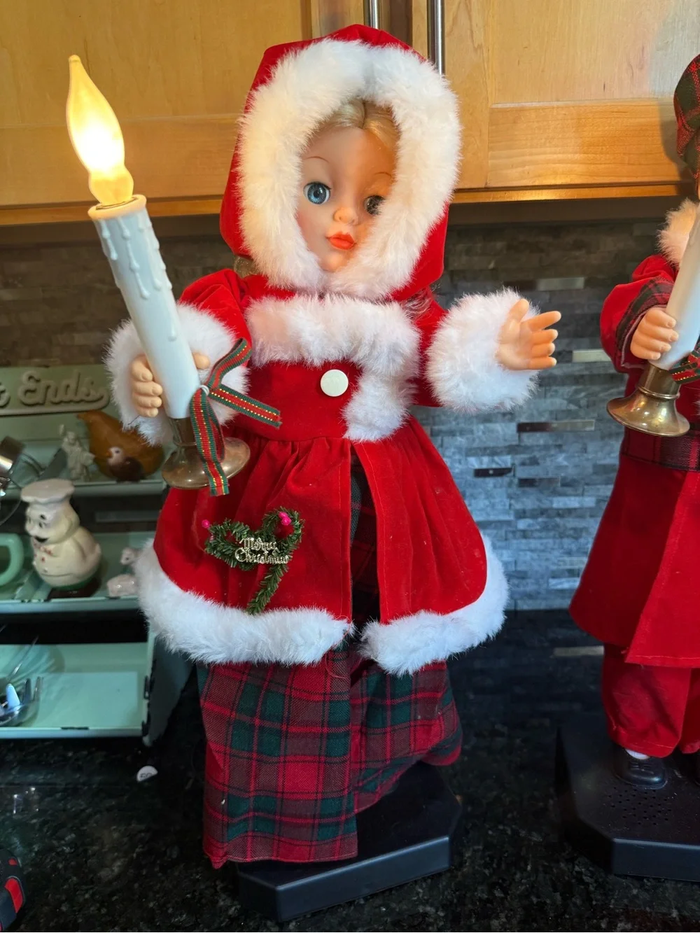 Vintage Early 90’s Telco Electric 24 inch Motionette Boy and Girl Carolers